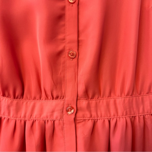 ⭐️LC Lauren Conrad salmon coral color sleeveless dress with lace collar size 0 - Picture 6 of 16